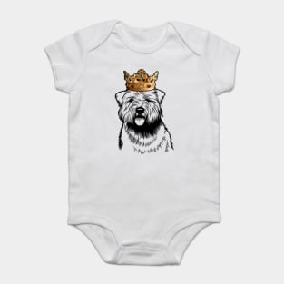 Glen of Imaal Terrier Dog King Queen Wearing Crown Baby Bodysuit